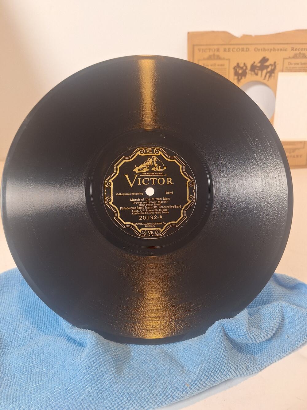 Victor 20192-A – March of the Mitten Men – John Philip Sousa 78 RPM- Very Good!